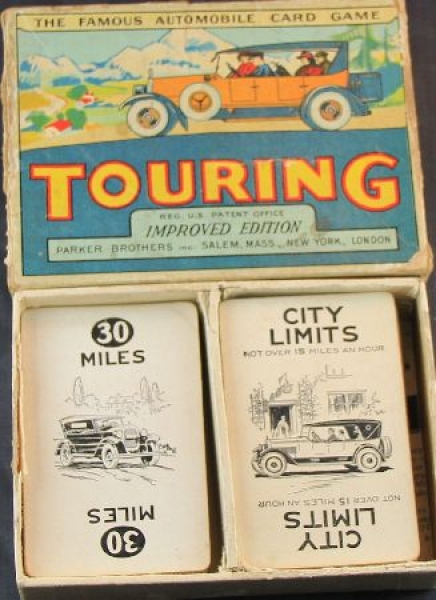 Parker "Tournig - The famous Automobil Cardgame" 1926 Cardgame (9219)