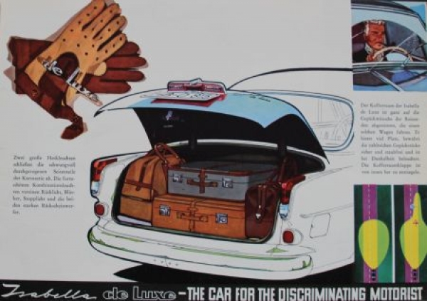 Borgward Isabella de Luxe Modelprogram 1959 Carbrochure (3308)