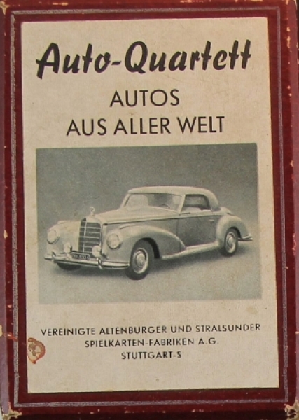 Altenburg Spielkarten "Autos aus aller Welt" 1952 Kartenspiel (9343)