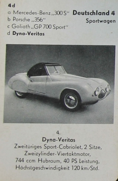 Altenburg Spielkarten "Autos aus aller Welt" 1952 Cardgame (9343)