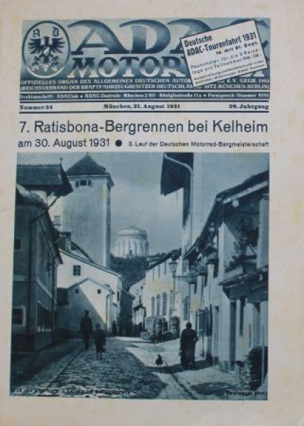 "ADAC Motorwelt" Automobilclub-Magazine 1931 (0678)