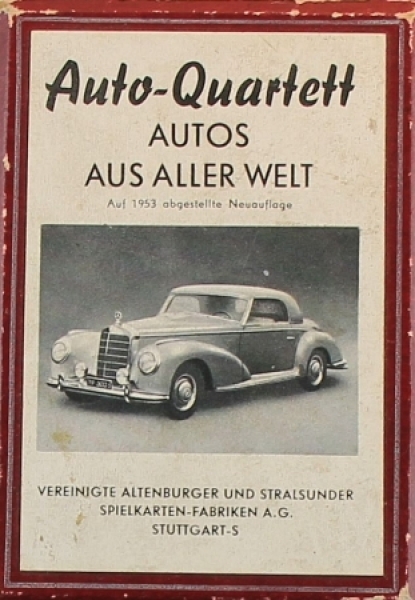 Altenburg Spielkarten "Autos aus aller Welt" 1954 Cardgame (9388)
