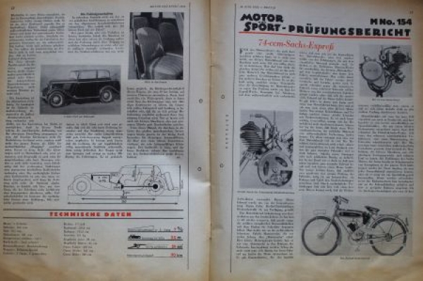 "Motor & Sport" Motor-Magazine Poessneck 1933 (0873)