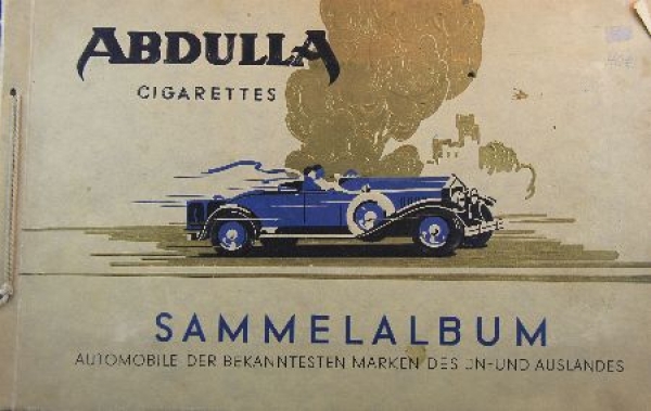 Abdulla Cigarettes "Automobile der bekanntesten Marken" 1928 Car-Scrapbook (9493)