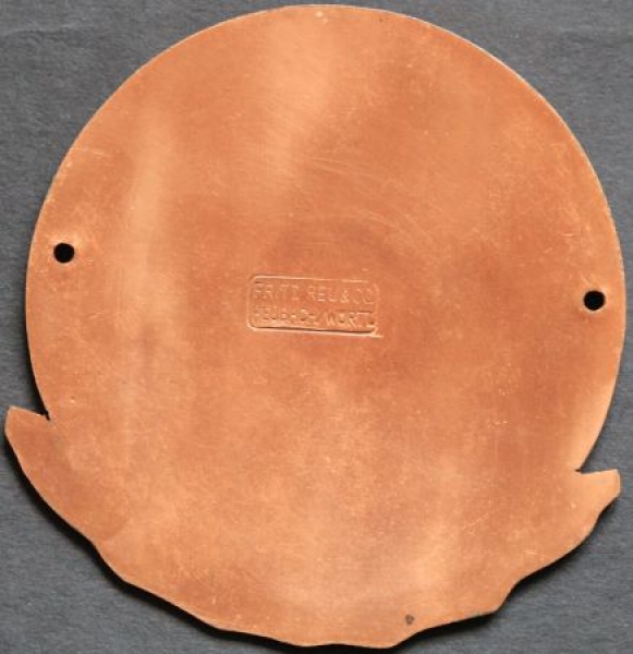 Porsche 1965 AvD Christophorus-Fahrt Messingplakette emailliert (2248)