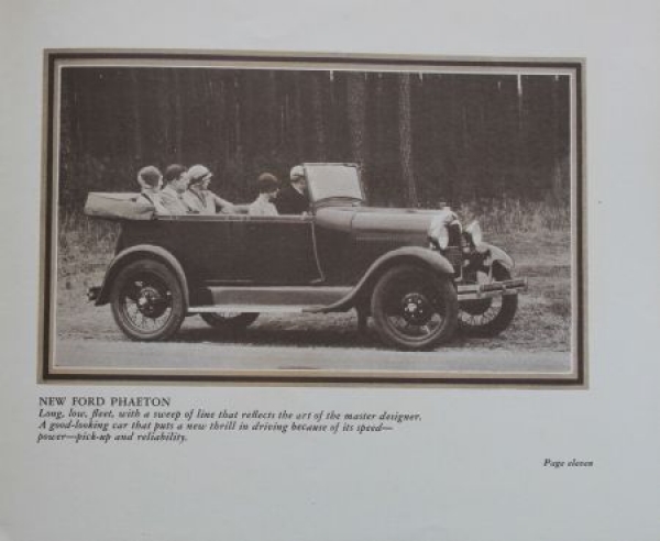 Ford A Modelprogram 1928 "A new kind of motor-car beauty" Carbrochure (1491)