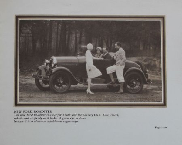 Ford A Modelprogram 1928 "A new kind of motor-car beauty" Carbrochure (1491)