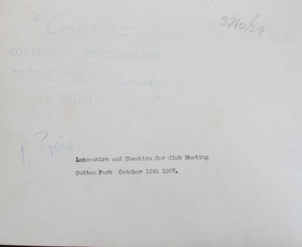 Borgward Isabella at Car Club Meeting Lancashire 1957 factoryphoto in original envelope (2456)