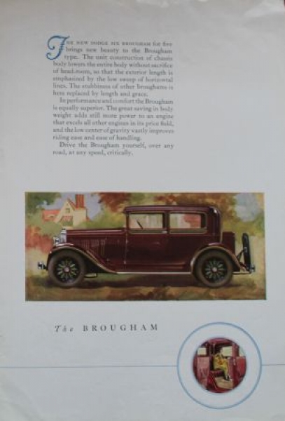 Dodge Victory Six Modelprogram 1929 Carbrochure (0998)