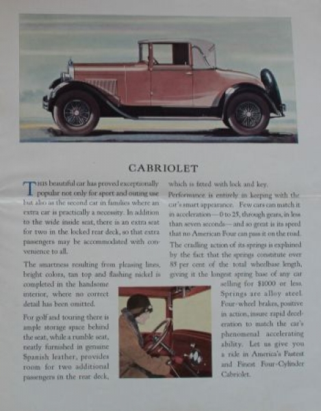 Dodge Four Modelprogram 1928 Carbrochure (0999)