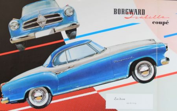 Borgward Isabella Coupe Modelprogram 1958 Carbrochure (1499)