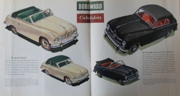 Borgward Hansa 1500 Modelprogram 1951 "Ein Maßstab neuer Werte" Carbrochure (9800)