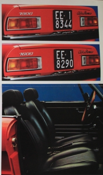 Alfa Romeo Spider 1300 Junior Modelprogram 1976 Carbrochure (9894)