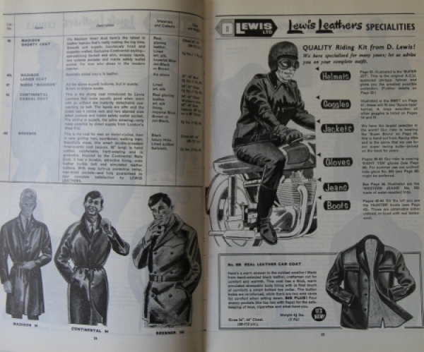 Lewis Motorrad-Zubehörkatalog London 1968 (9936)