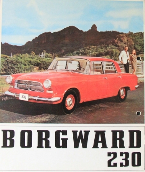 Borgward 230 GL Mexico Modelprogram 1968 Carbrochure (9990)