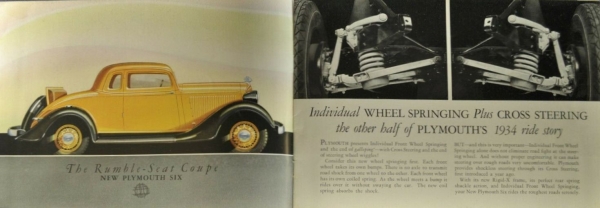 Plymouth DeLuxe Six Modelprogram 1934 Carbrochure (0167)